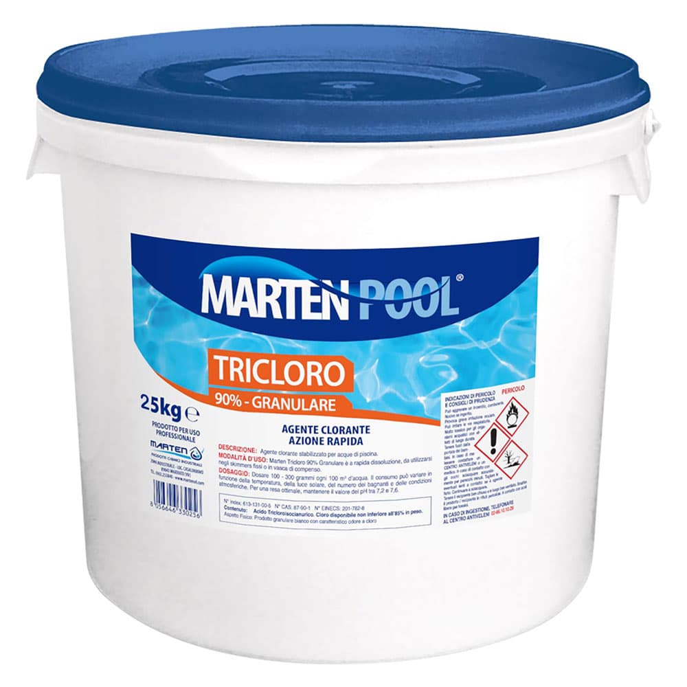 TRICLORO IN PASTIGLIE A LENTO DISSOLVIMENTO Kg.25 - pastiglie da 200 grammi