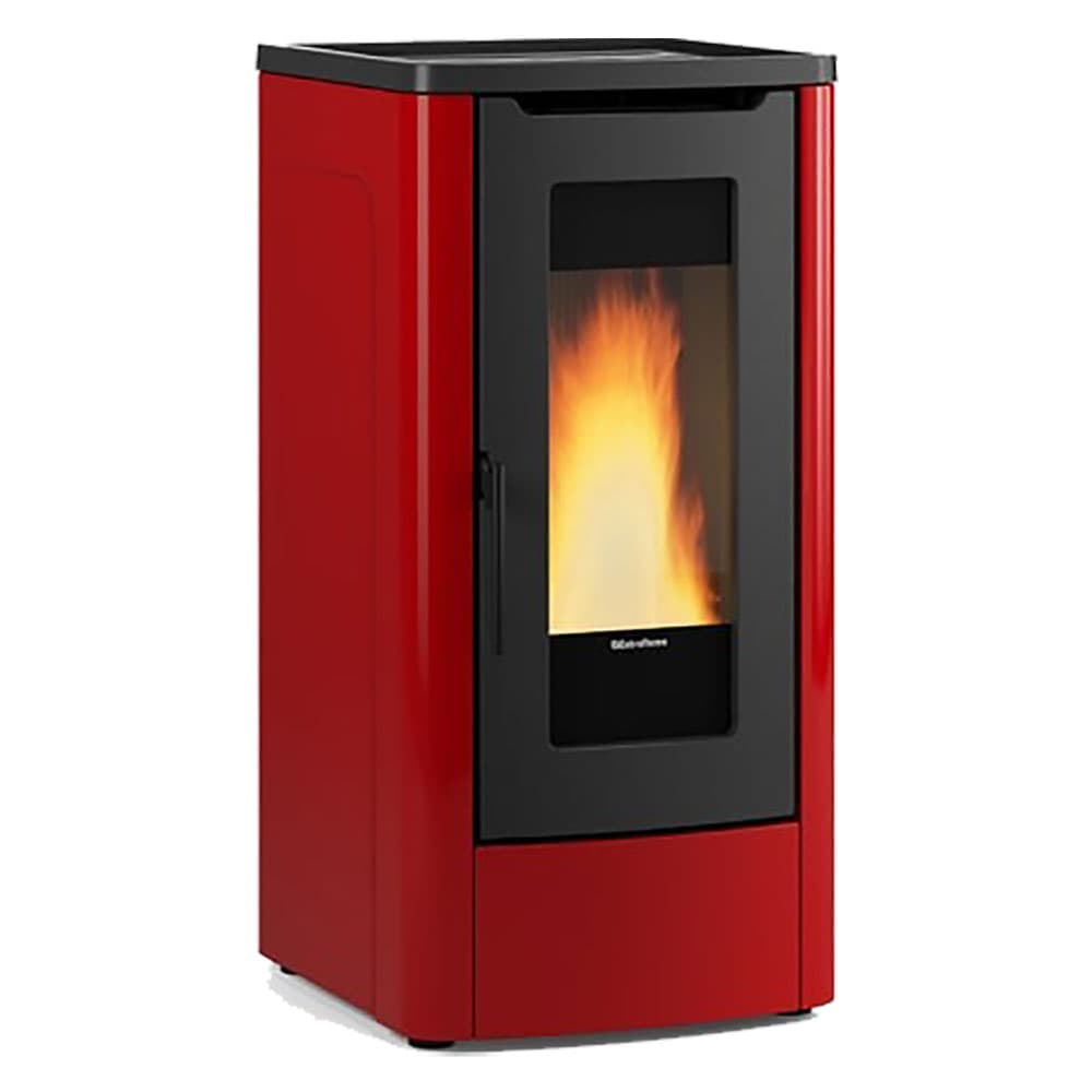 STUFA A PELLET 'DAHIANA VFS' 10 kW - colore bordeaux