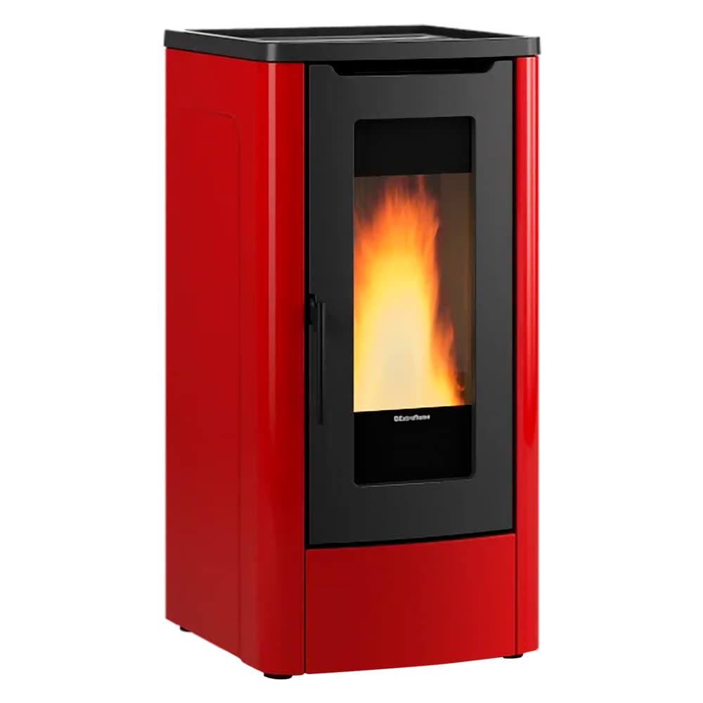 STUFA A PELLET 'DAHIANA 5.0' 10 kW - colore bordeaux