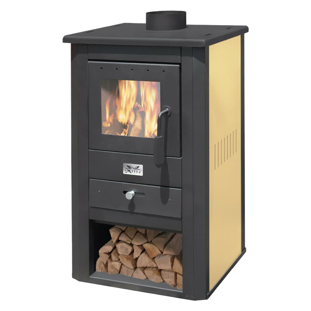 STUFA A LEGNA 'PALLADE' 13 kW - colore nero/avorio
