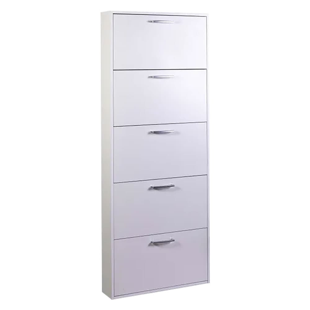 SCARPIERA 5 RIBALTE SINGOLE LINEA 'ESPRESSO' cm. 15 x 65 x h.173,5 - bianco