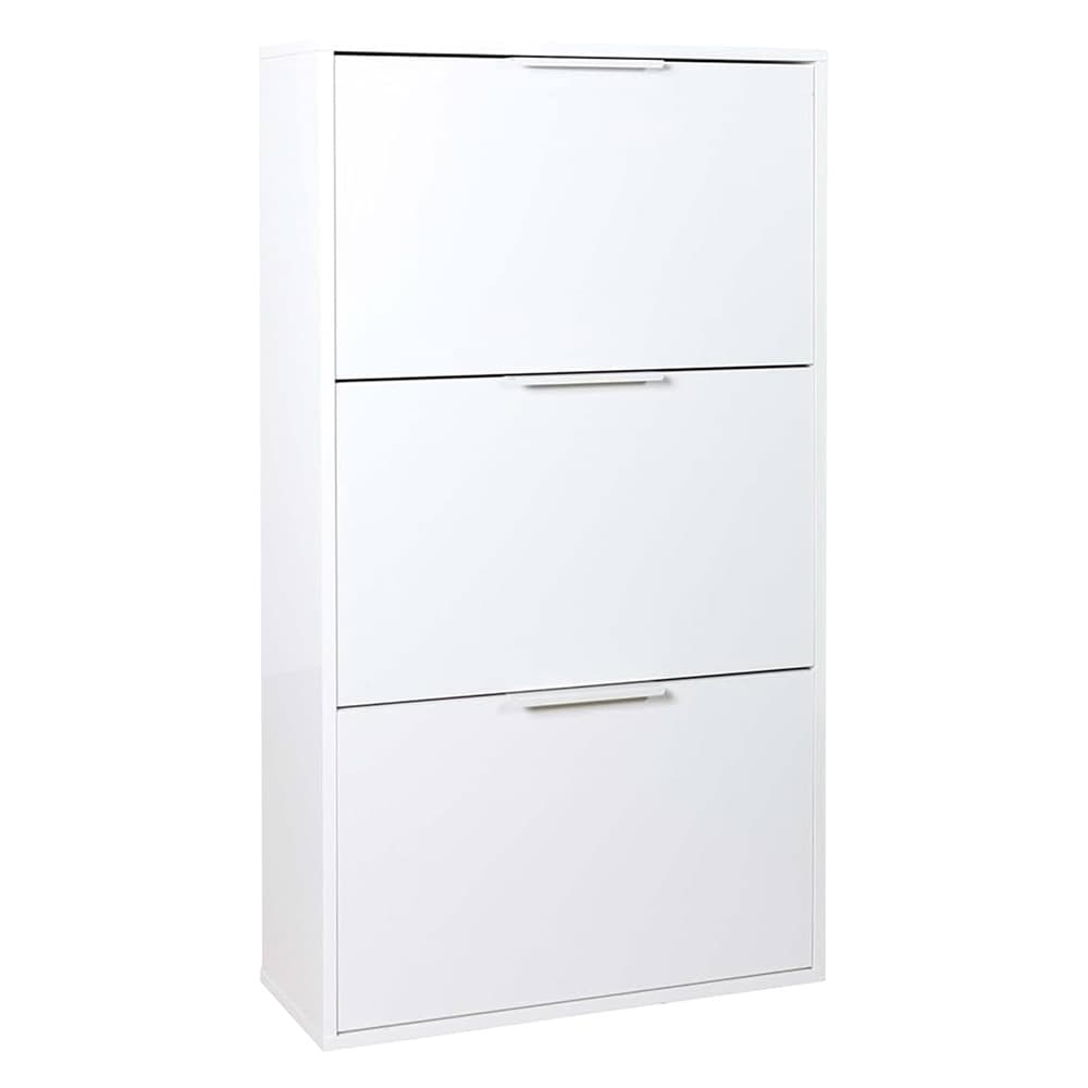 SCARPIERA 3 RIBALTE DOPPIE LINEA 'ESPRESSO' cm. 25 x 65 x h.120 - bianco