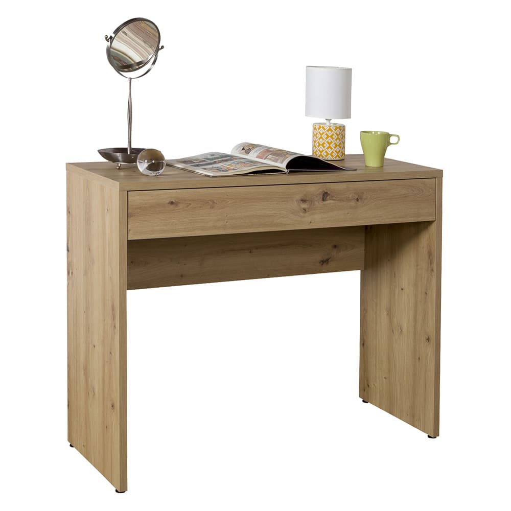SCRIVANIA CON CASSETTO LINEA 'ESPRESSO' cm. 100 x 40,5 x h.81,4 - rovere artisan