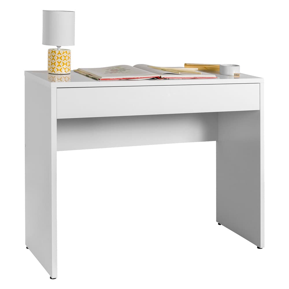 SCRIVANIA CON CASSETTO LINEA 'ESPRESSO' cm. 100 x 40,5 x h.81,4 - laccato bianco