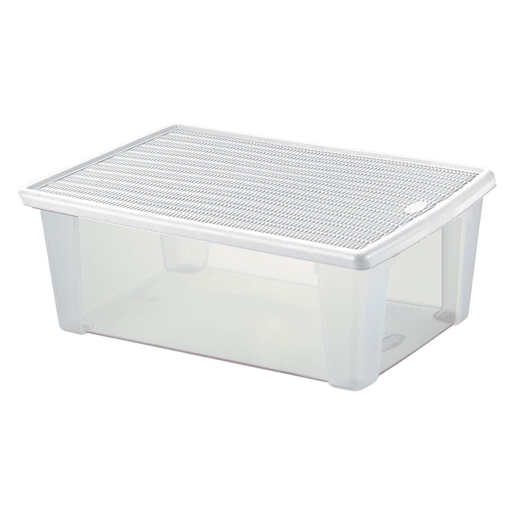 SCATOLA MULTIUSO 'ELEGANCE BOX' XXL cm 59 x 39 x h 17 bianco/trasparente