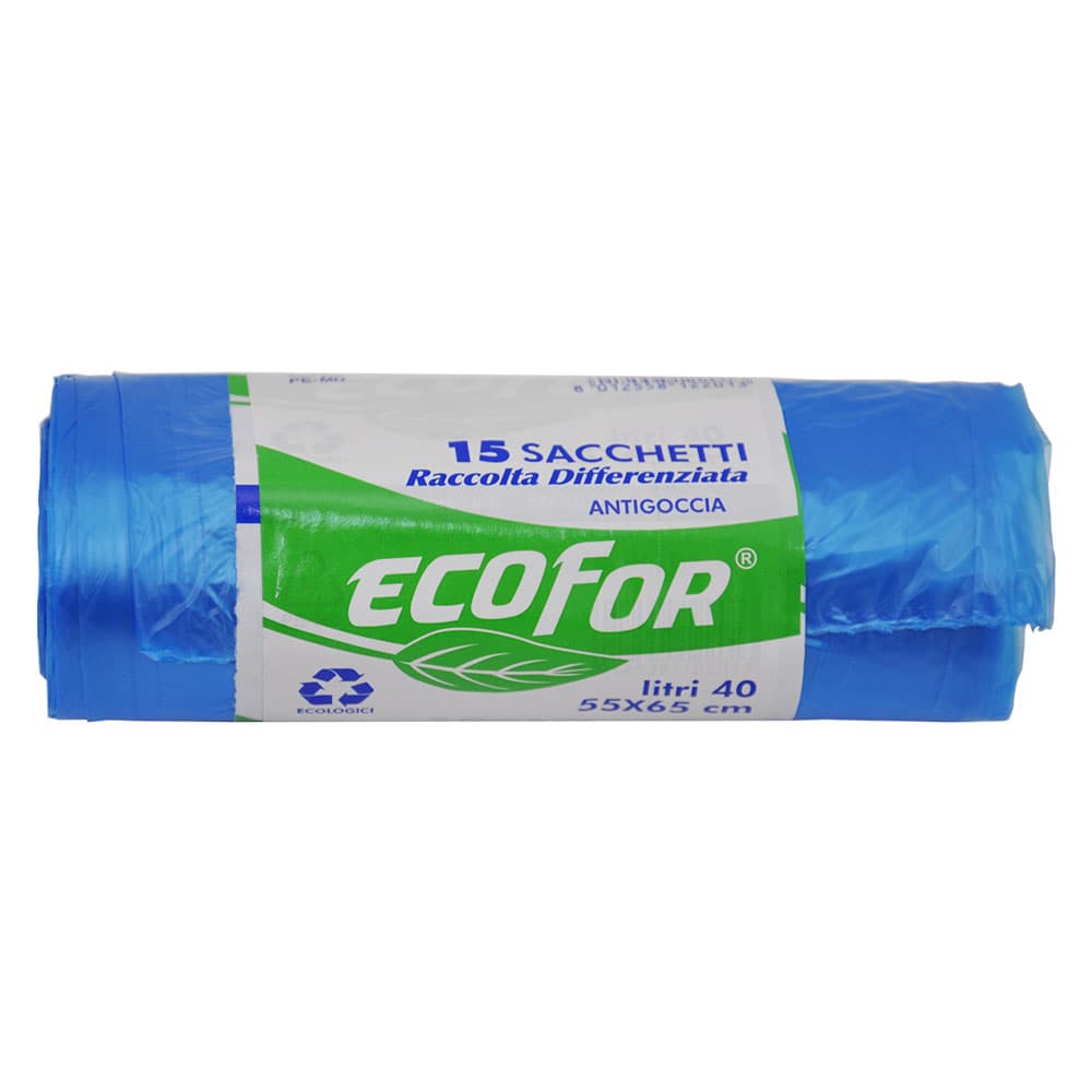 SACCHETTI PER NETTEZZA URBANA cm 55x65 - cf.15 pz - celesti (50 CF)
