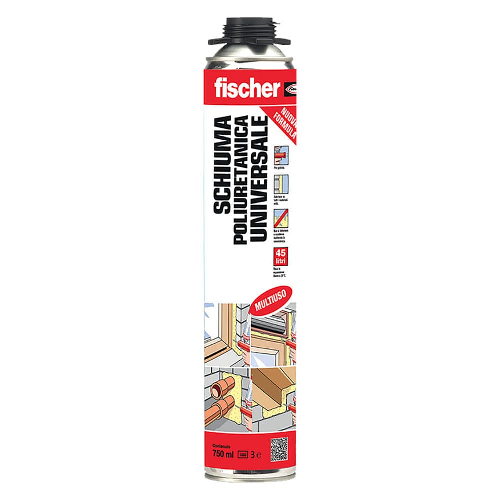 SCHIUMA POLIURETANICA '1K' PU P 1K 750 ml 750 - per pistola (12 PZ)