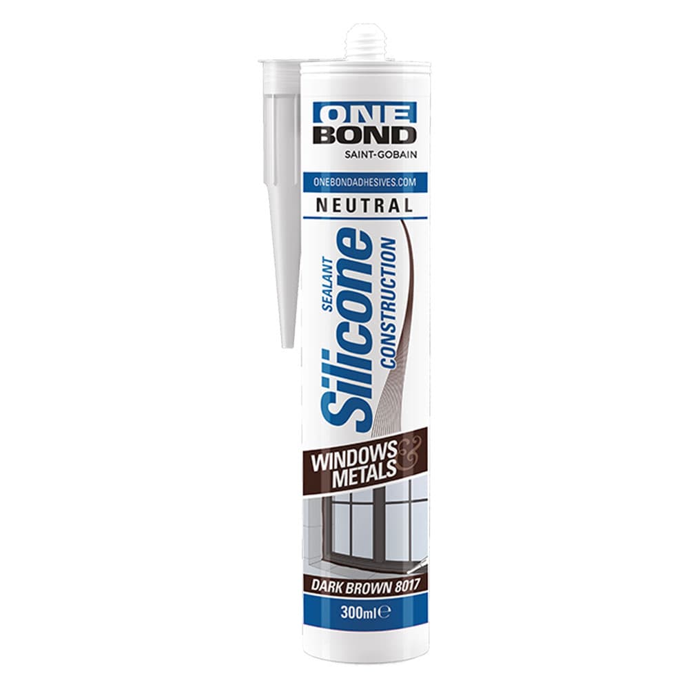 SILICONE NEUTRO 'CONSTRUCTION' testa di moro (RAL 8017) ml 300 (12 PZ)