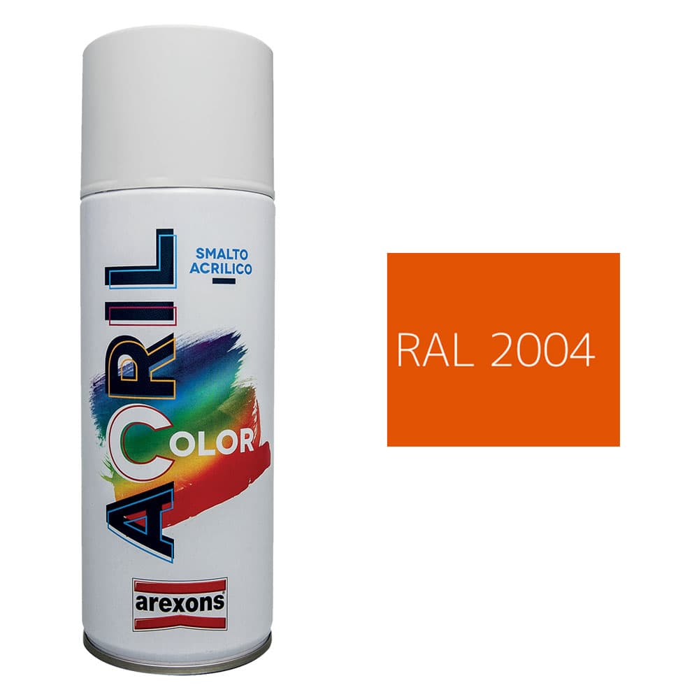 SMALTO SPRAY ACRILICO RAL 2004 - arancio puro (6 PZ)