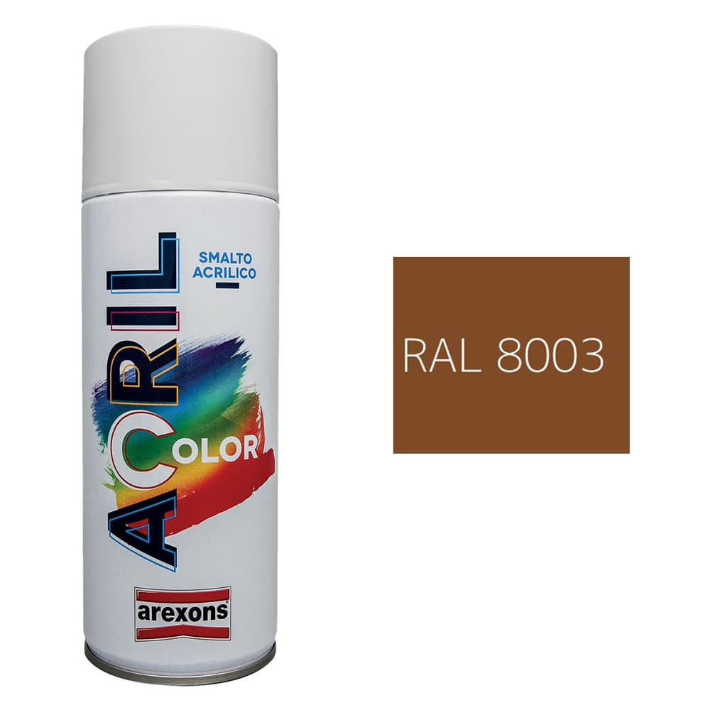 SMALTO SPRAY ACRILICO RAL 8003 - marrone chiaro (6 PZ)