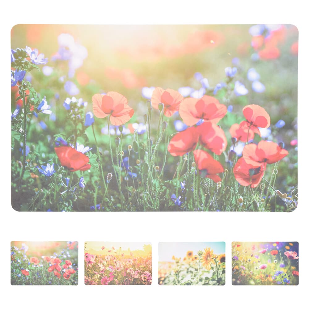 TOVAGLIETTA AMERICANA PER TAVOLI cm. 43 x 28 - 'fiori' fantasie assortite (12 PZ)