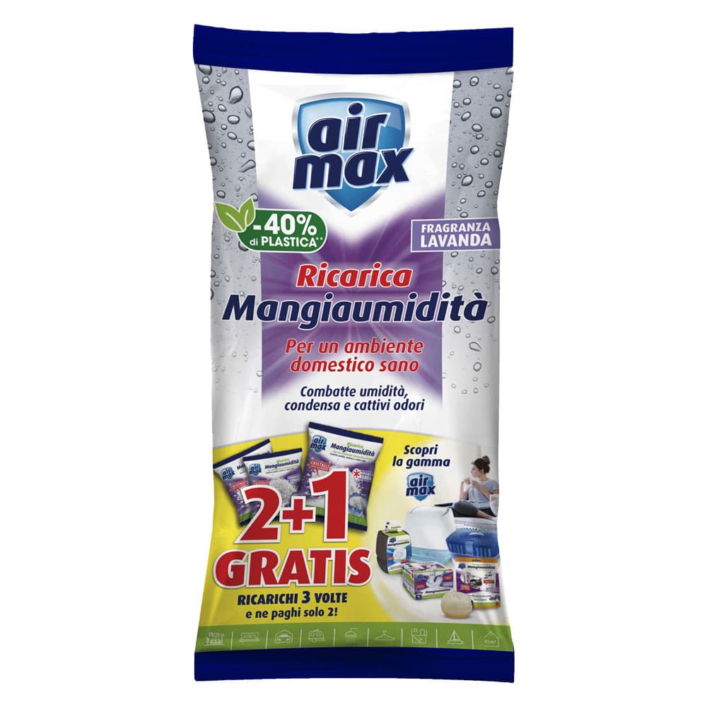 SALI ASSORBIUMIDITA' PER 'AIR MAX VORTEX' gr. 900 + 450 gratis - lavanda (12 CF)