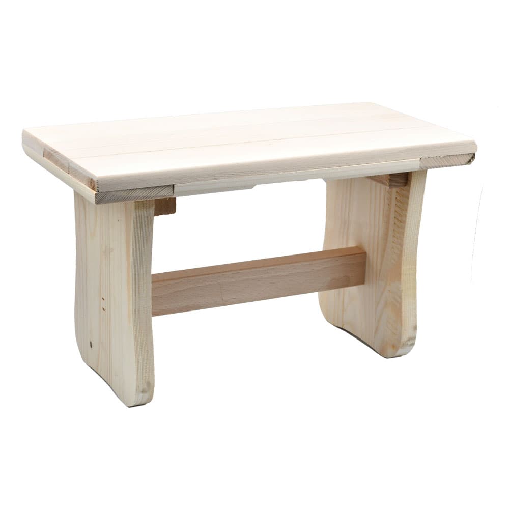 SGABELLO 'BASSO' cm 35 x 18 x h 21,5 - legno chiaro