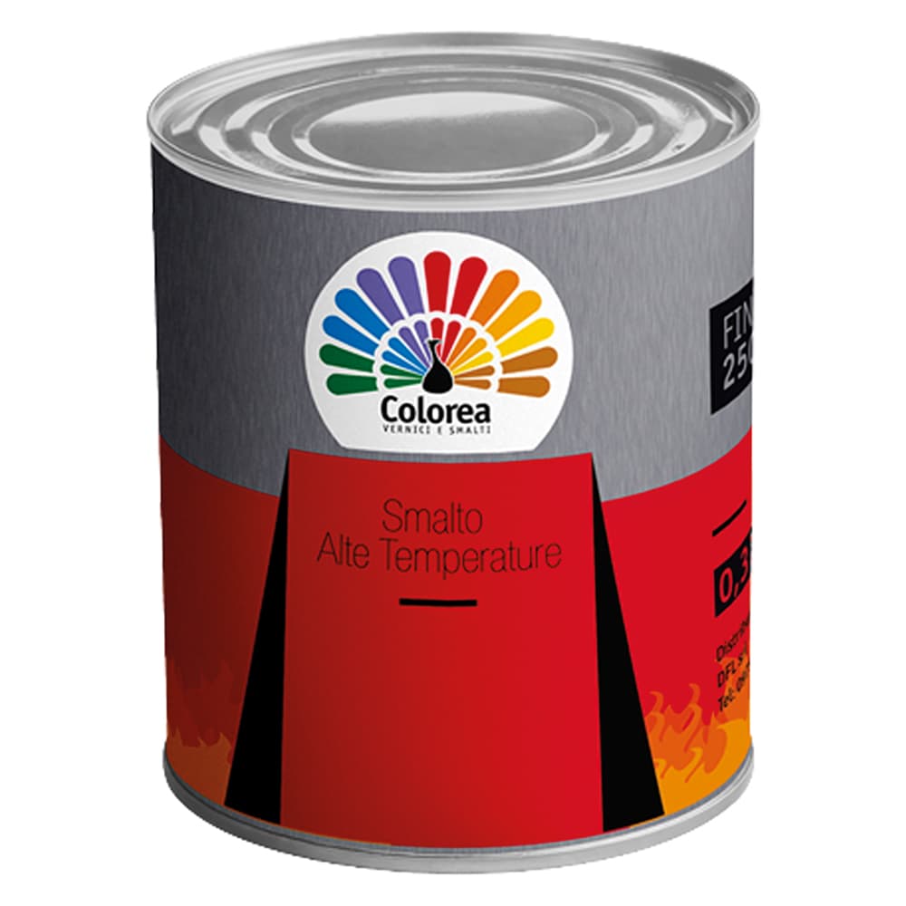 SMALTO ALTA TEMPERATURA 'COLOREA' Lt. 0,125 Alluminio (6 PZ)