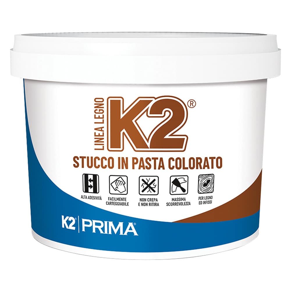 STUCCO IN PASTA COLORATO 'K2' Kg 0,5 Noce chiaro