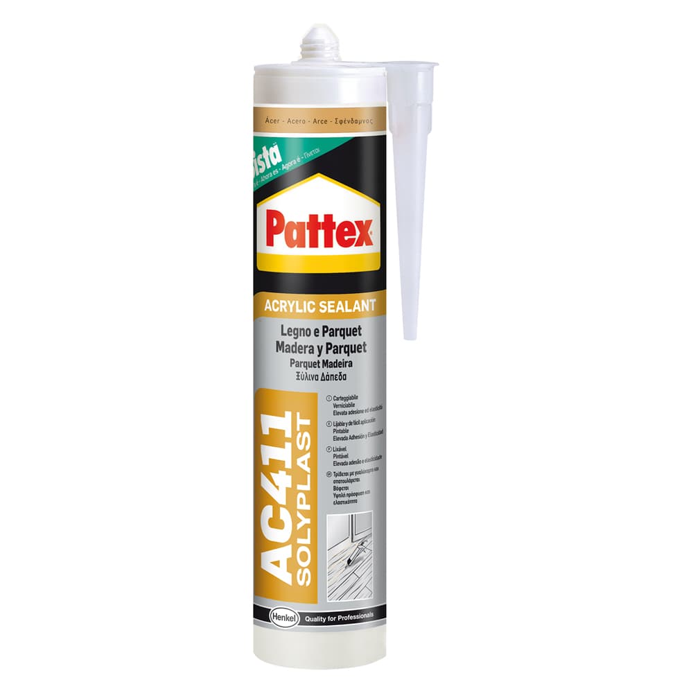 SILICONE ACRILICO PER LEGNO E PARQUET 'PATTEX AC41 ml 300 - Mogano