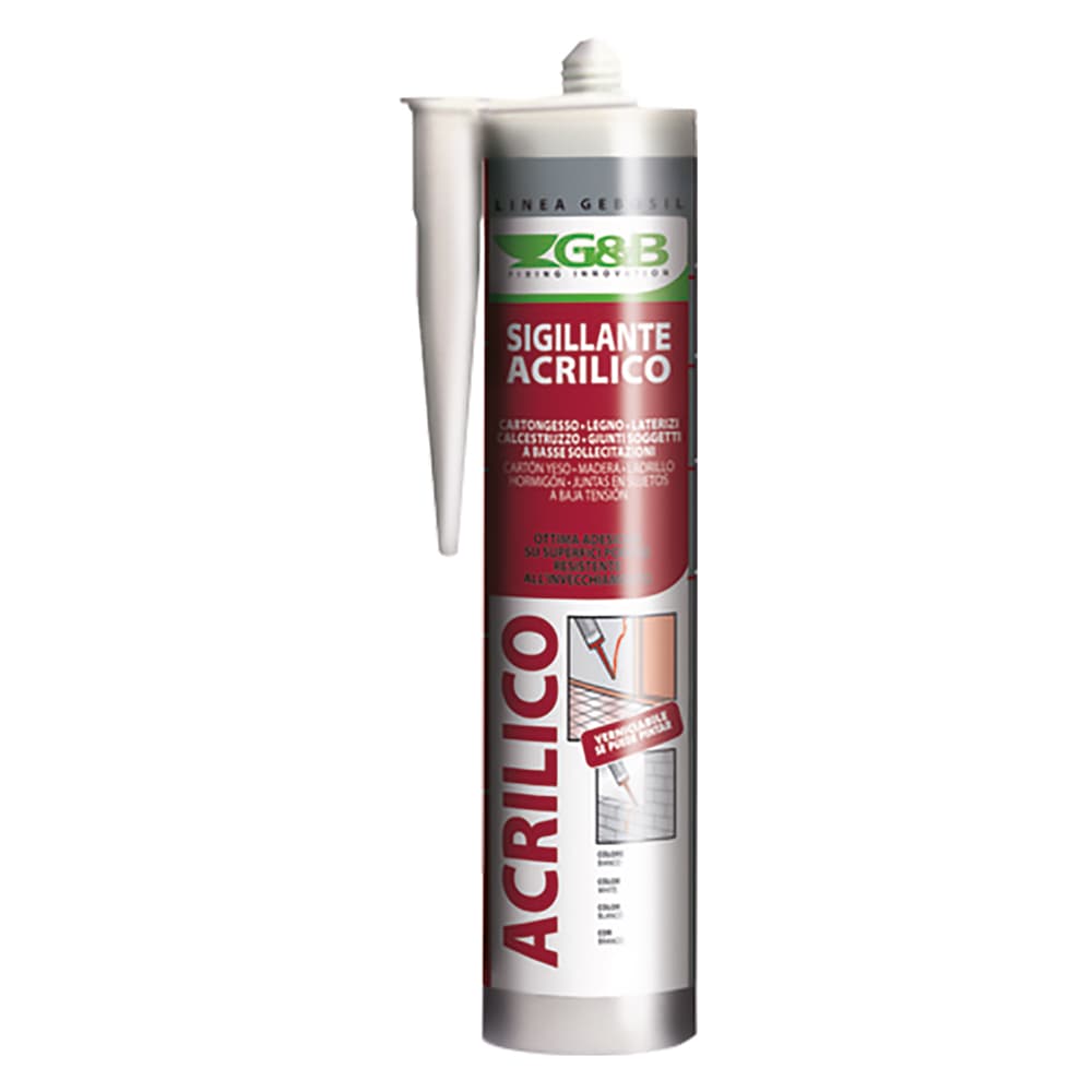 SILICONE ACRILICO 'GEBOSIL' grigio ml 310 (24 PZ)