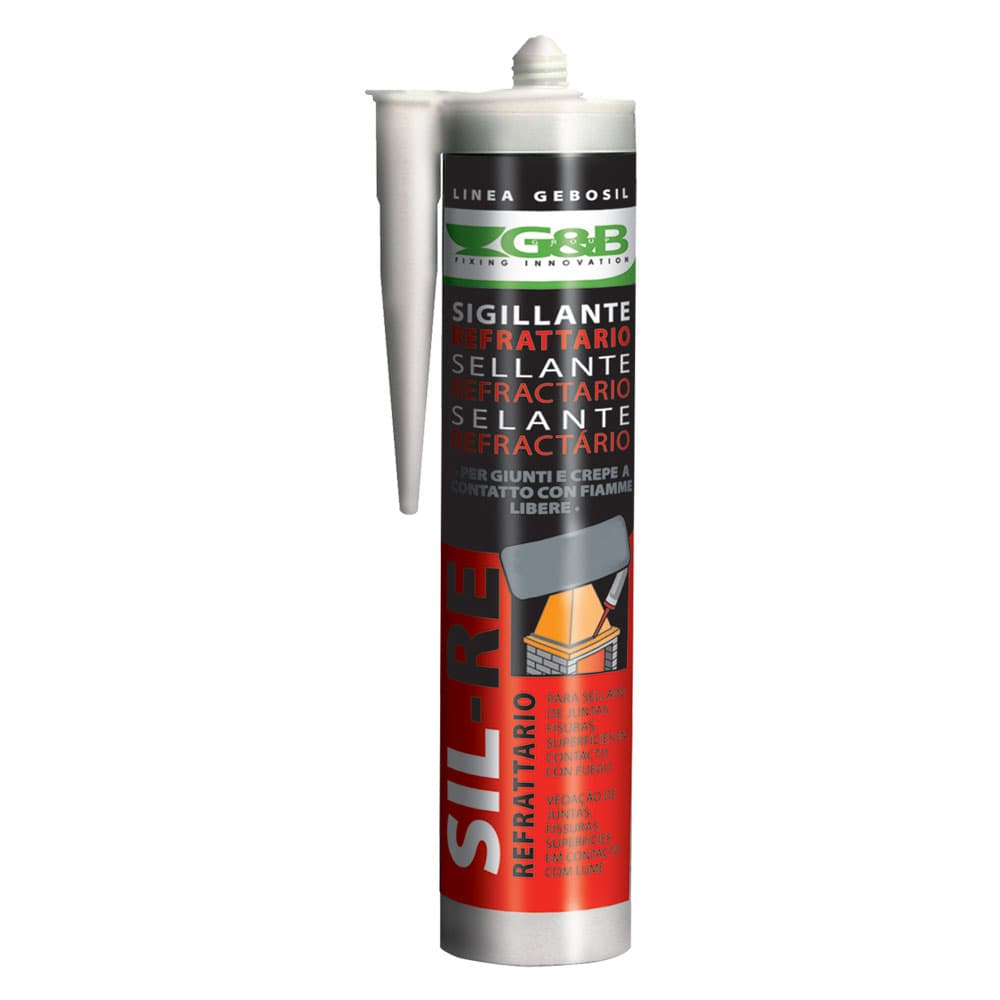SILICONE REFRATTARIO colore grigio ml 310 (12 PZ)