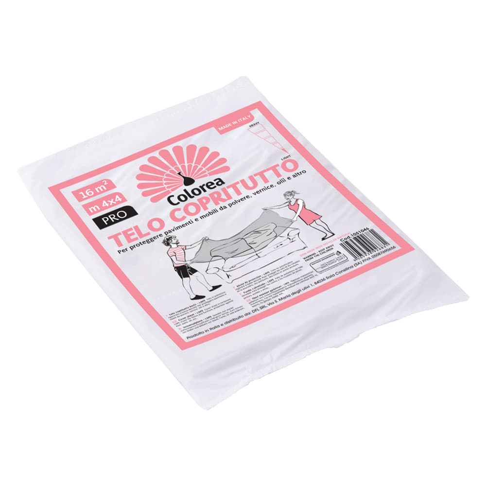 TELO COPRITUTTO MULTIUSO 'ECO' mt 4 x 4 - 60 gr/mq (120 PZ)