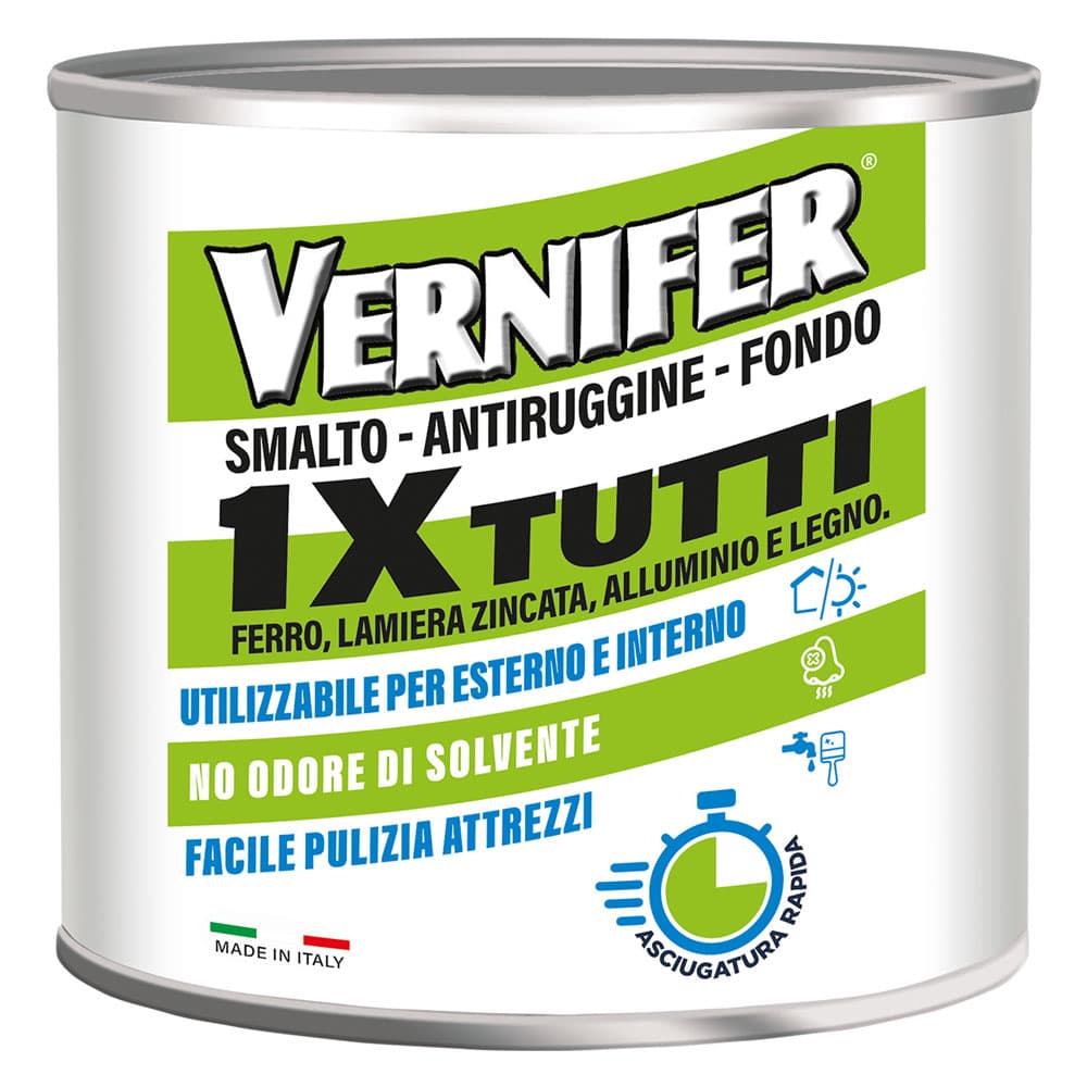 VERNICE ANTIRUGGINE ACRILICA 'VERNIFER 1 X TUTTI' Ml. 500 - antracite antichizzato (4610)