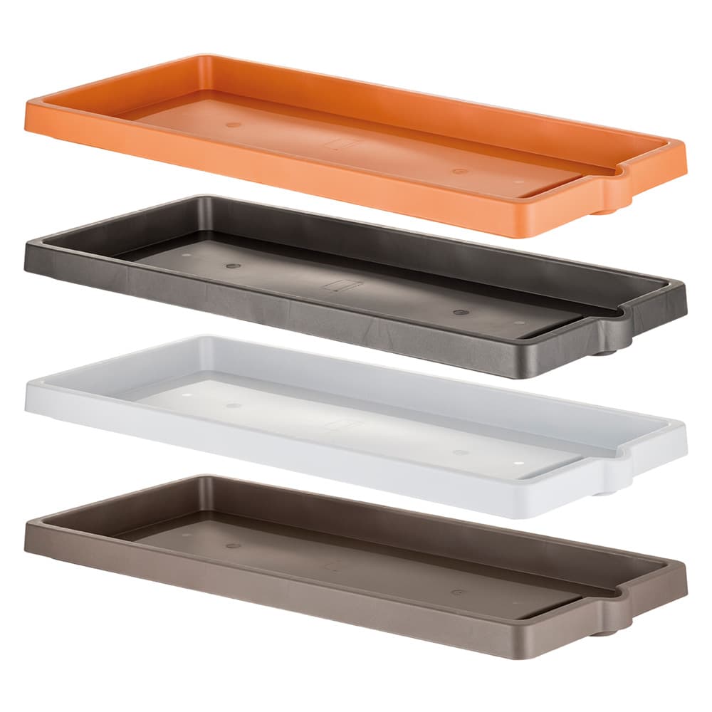 SOTTOVASO PER FIORIERA RETTANGOLARE cm 60 x 25 x 3,4 - antracite
