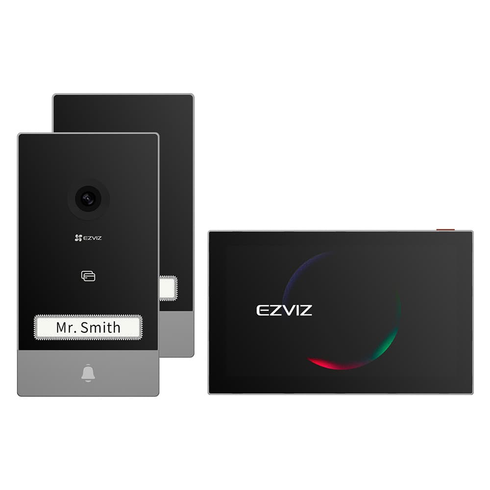 VIDEOCITOFONO SMART CONNESSO 'HP7 2 ENTRY KIT' EZVIZ bifamiliare - 2 videocitofoni