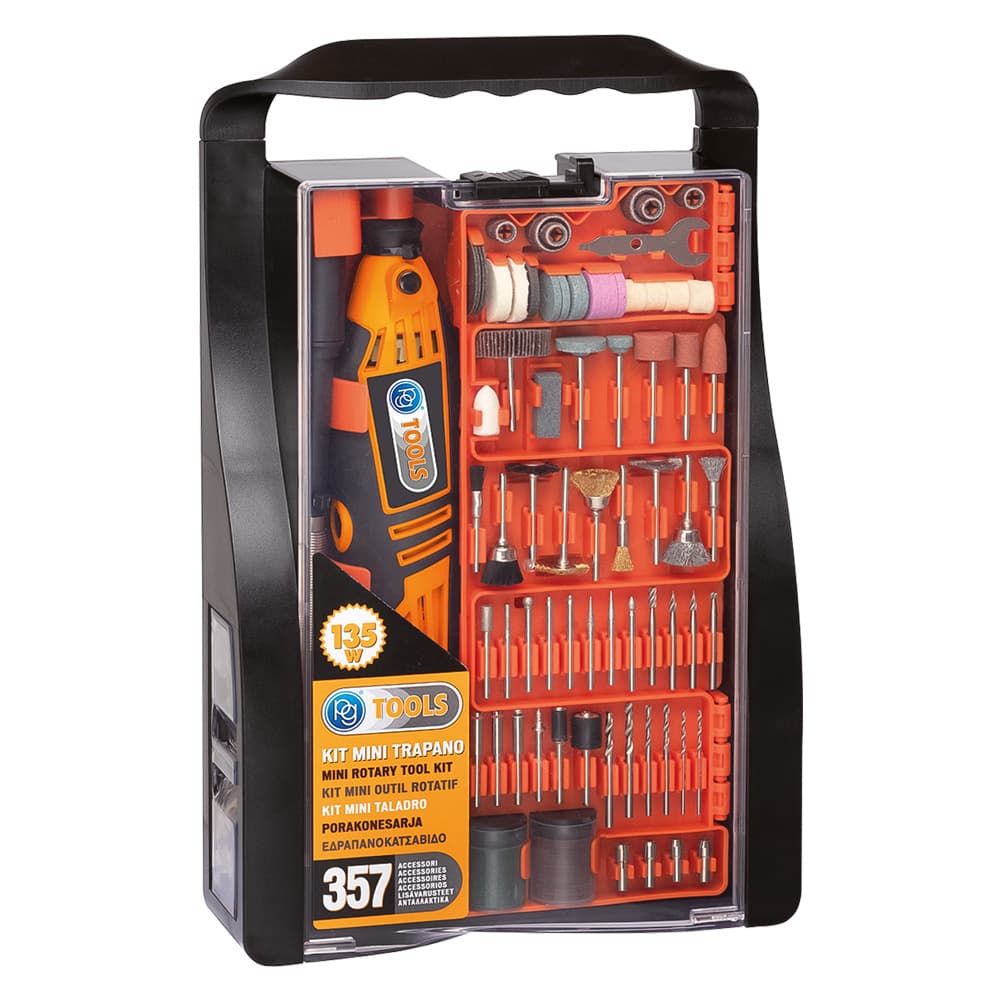 TRAPANO MINI MULTIFUNZIONE IN KIT 135 W - c/ 357 accessori