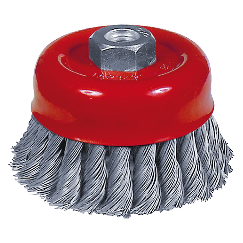 SPAZZOLA A TAZZA PER SMERIGLIATRICE filo 0,50 mm - Ø 100 mm