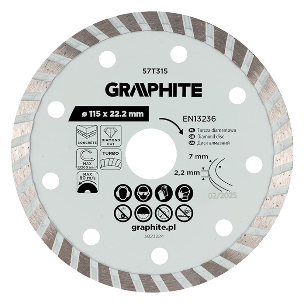 DISCO DIAMANTATO ø 115 mm - foro 22,2 mm