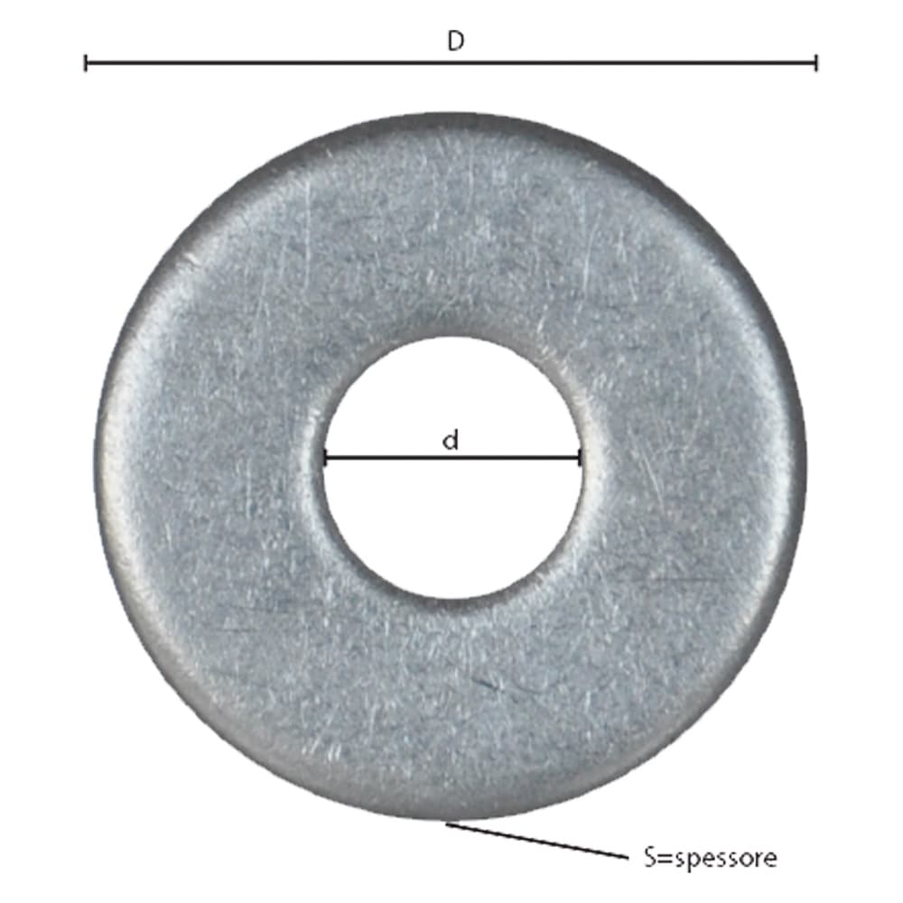 RONDELLA GREMBIALINA INOX A2 M 10- 2,5 x 30 x 10,5 mm (2 C%)