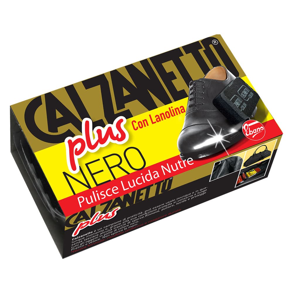 SPUGNA LUCIDA SCARPE 'PLUS' colore nero (12 PZ)
