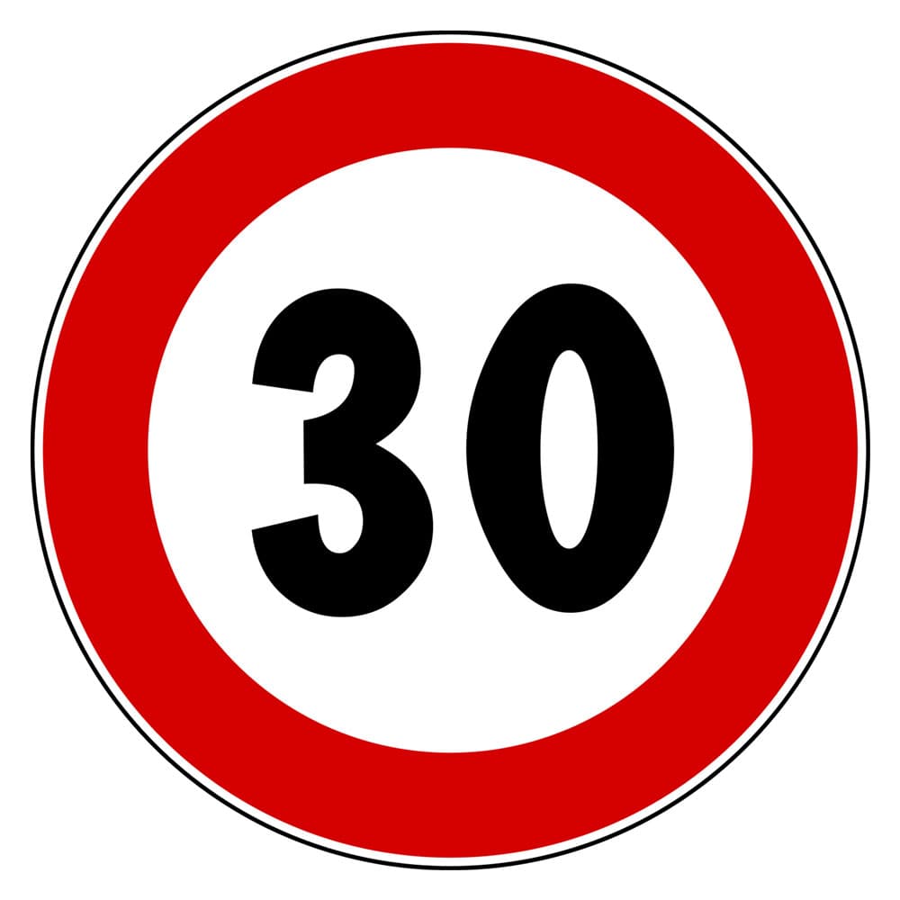 SEGNALE 'LIMITE MASSIMO DI VELOCITA'' fig. 50 Km/h 30