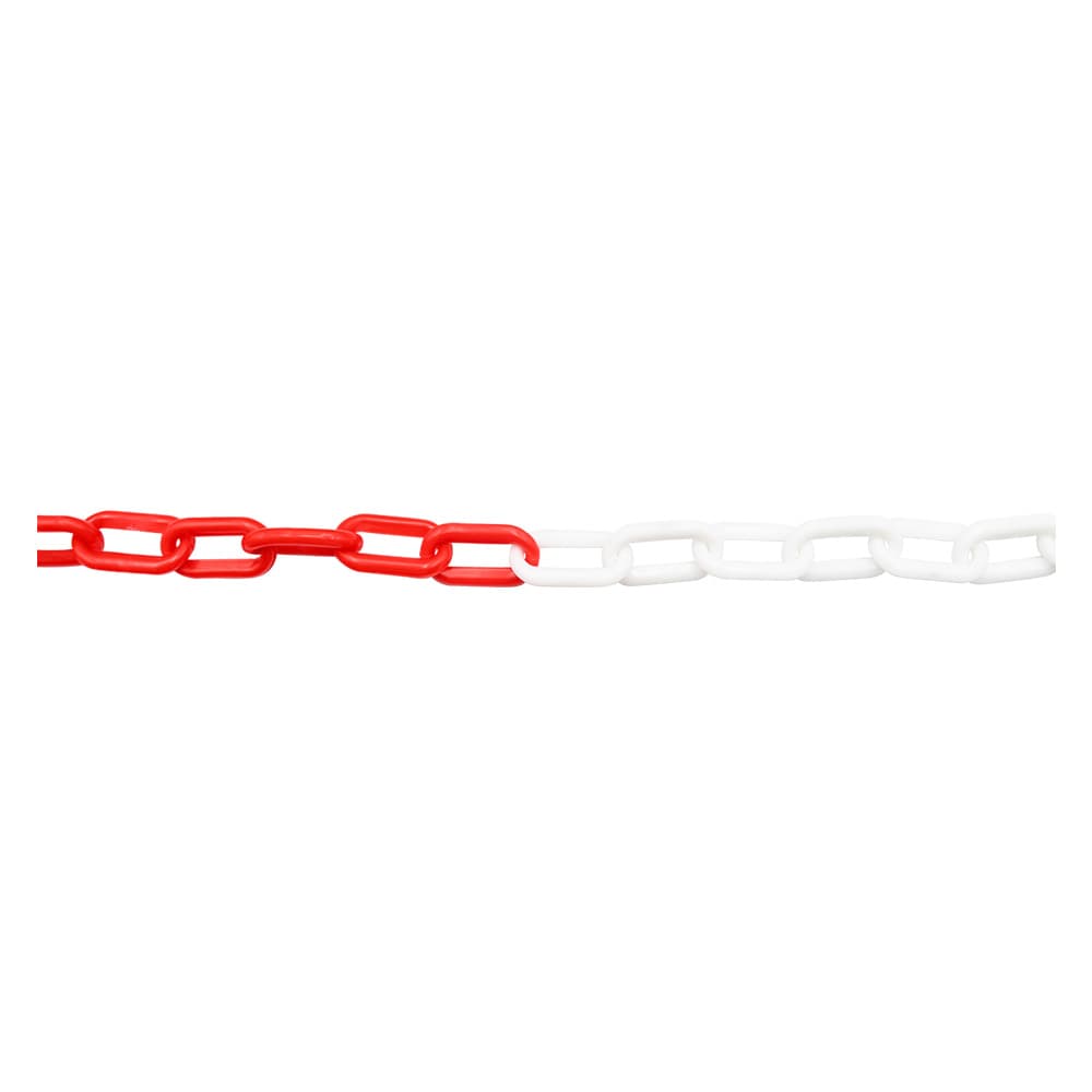 CATENA SEGNALETICA BICOLORE bianca / rossa - Ø mm. 6 x 36 x 19 x mt.25