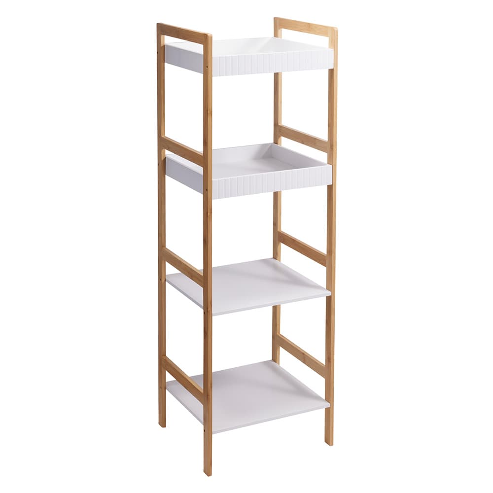 SCAFFALE PORTABIANCHERIA DA BAGNO cm 36 x 33 x h.110 - 4 ripiani