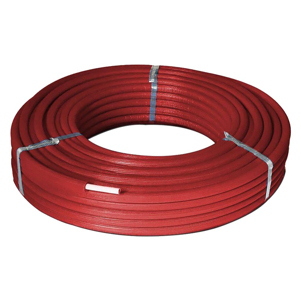 TUBO MULTISTRATO RIVESTITO PEXB/AL/PEXB Ø 20 x 2 - rotolo 50 metri - ROSSO