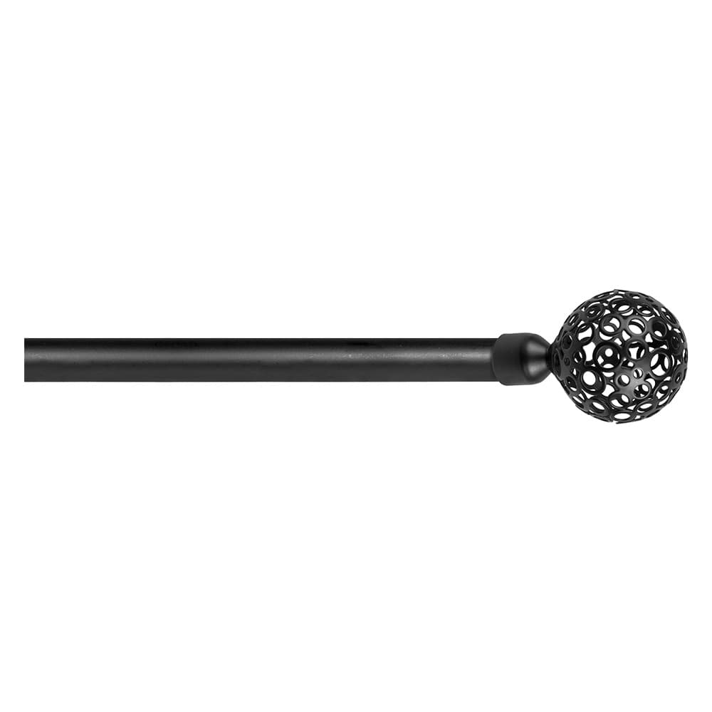 SCORRITENDA 'KIT FERRO' mod. 'Boccia fiore' col. nero Ø 20/19 mm.