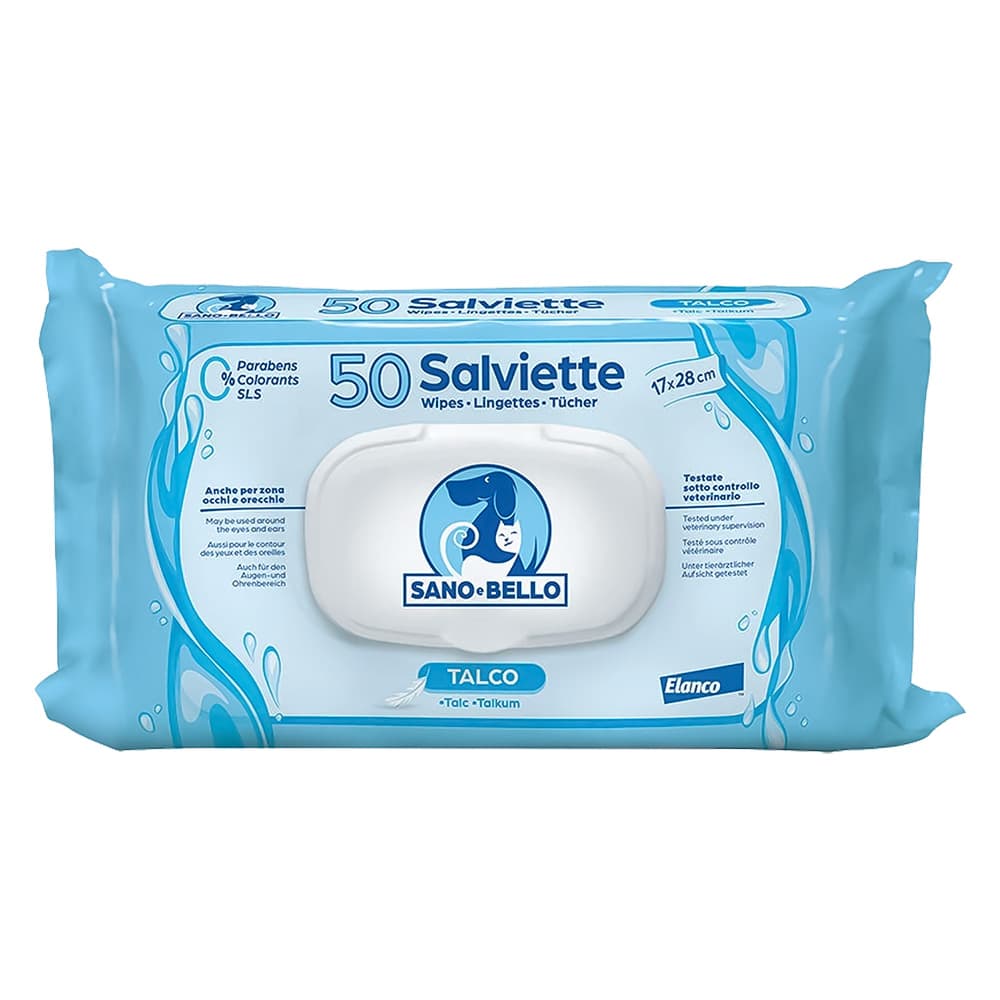 SALVIETTE DETERGENTI 'SANO E BELLO' profumazione al talco