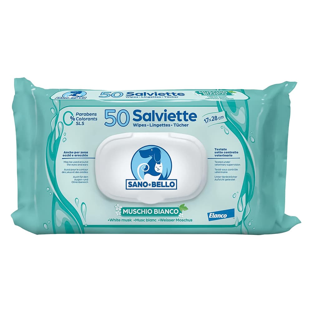 SALVIETTE DETERGENTI 'SANO E BELLO' profumazione al muschio bianco