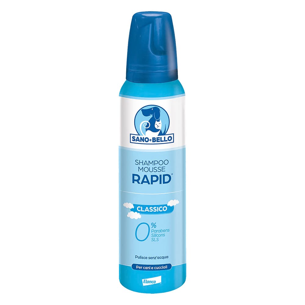 SHAMPOO MOUSSE PER CANE E CUCCIOLI 'RAPID' profumazione classic