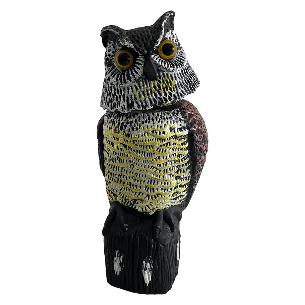 STATUETTA SCACCIA VOLATILI A FORMA ANIMALE Gufo oscillante - cm 38,5 x 16