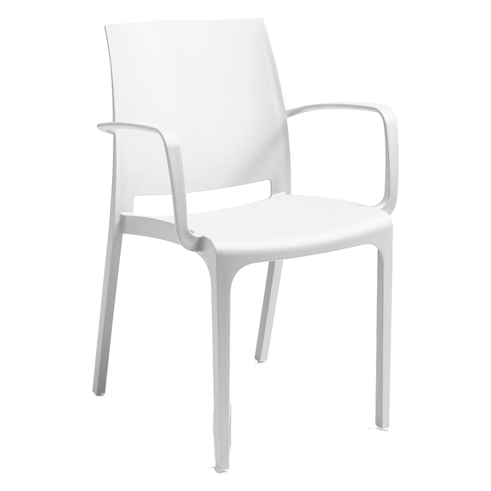 SEDIA IN POLIPROPILENE 'VOLGA ARMCHAIR' bianca