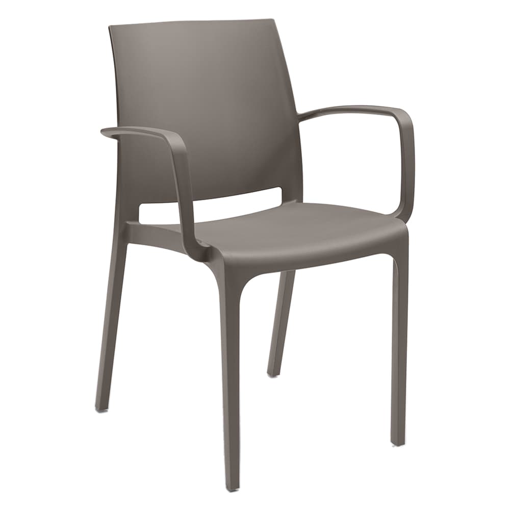SEDIA IN POLIPROPILENE 'VOLGA ARMCHAIR' taupe