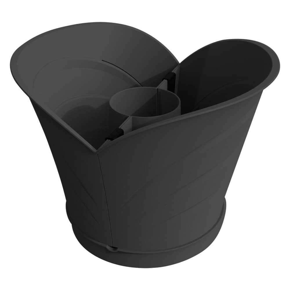 VASO 'TULIPANO' IN SET cm 34,5 x 19 x h 30 Lt. 5 - grigio
