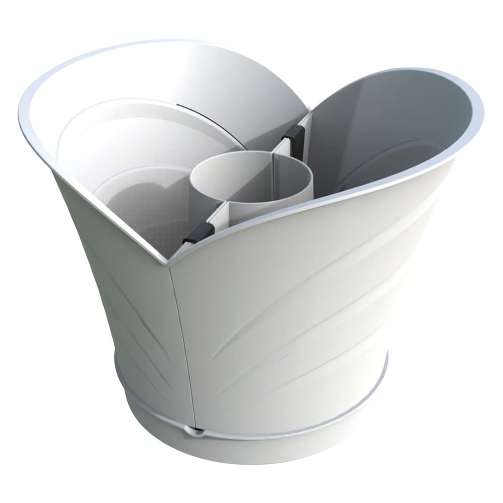 VASO 'TULIPANO' IN SET cm 34,5 x 19 x h 30 Lt. 5 - bianco