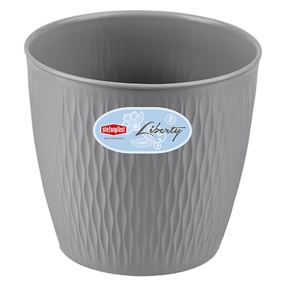 VASO TONDO 'LIBERTY' ø 20 x h.19 - grigio quarzo