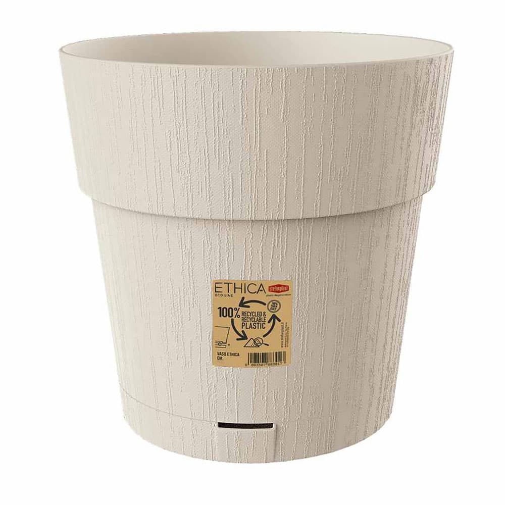 VASO TONDO 'ETHICA' ø 30 x h.29 - gesso
