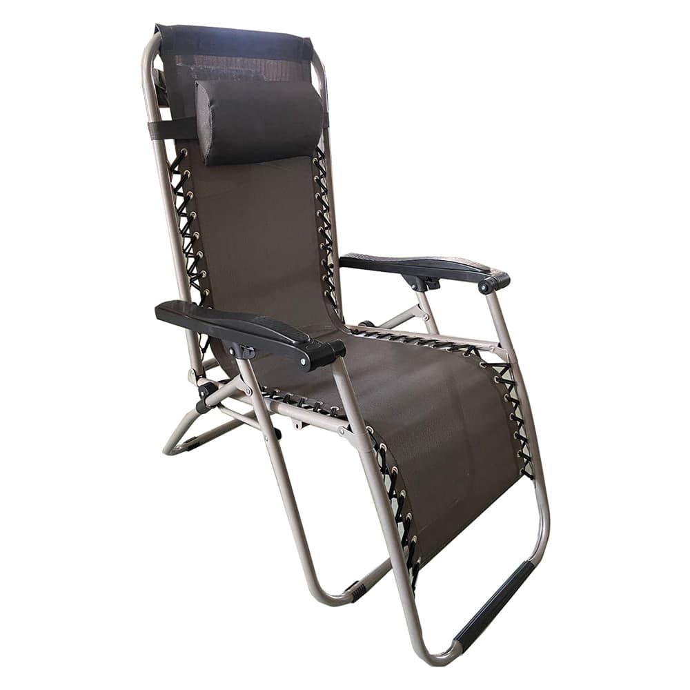 SEDIA A SDRAIO CON POGGIATESTA 'PROCIDA' tessuto colore grigio antracite (2 PZ)