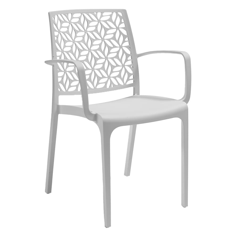 SEDIA IN POLIPROPILENE 'NINFA ARMCHAIR' bianco