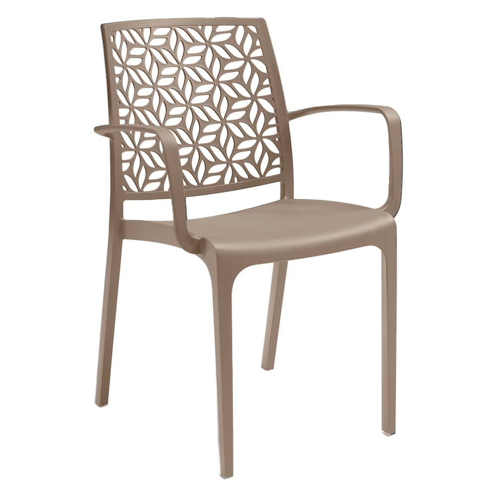 SEDIA IN POLIPROPILENE 'NINFA ARMCHAIR' taupe