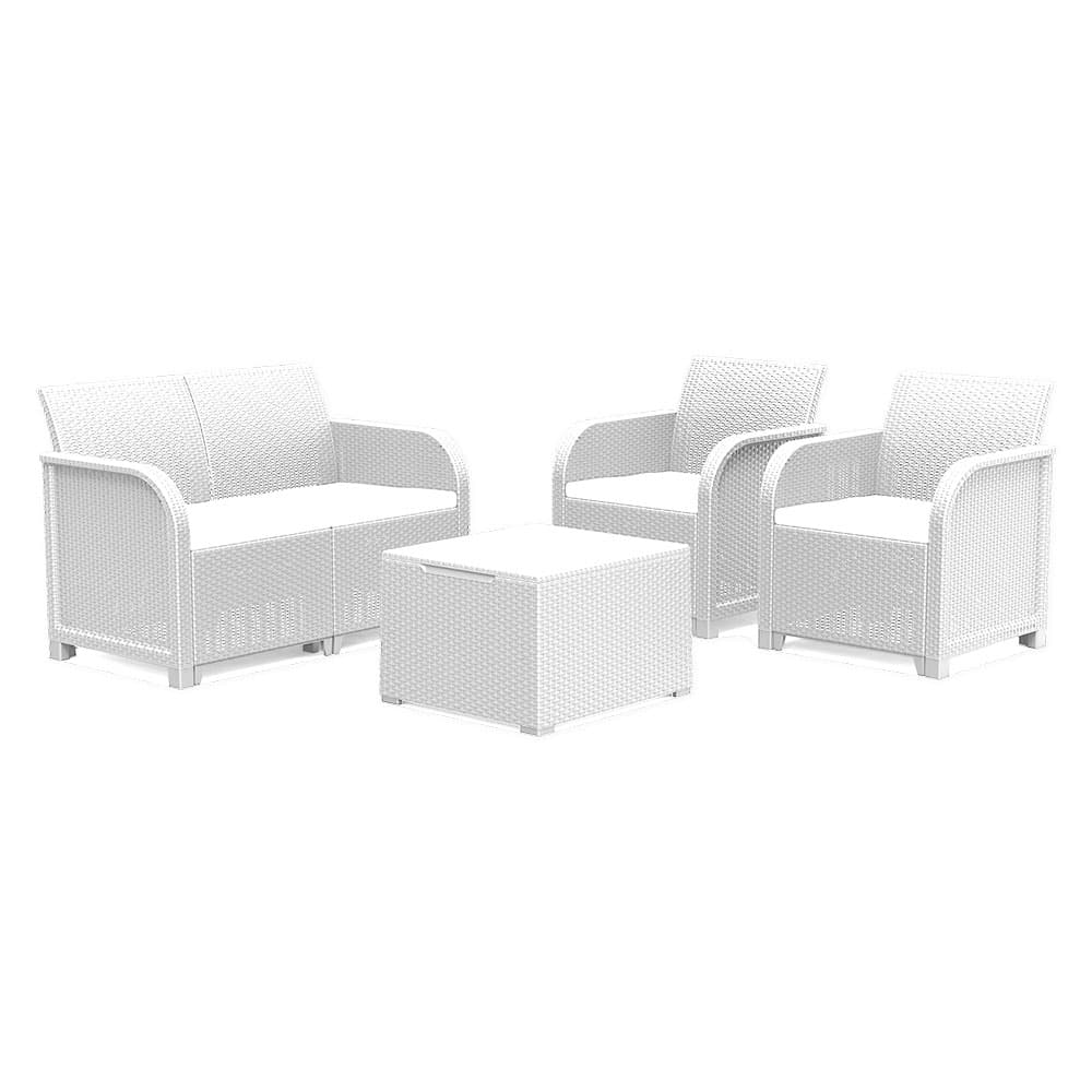 SET DA GIARDINO POLIPROPILENE 'ROSALIE LOUNGE' colore bianco